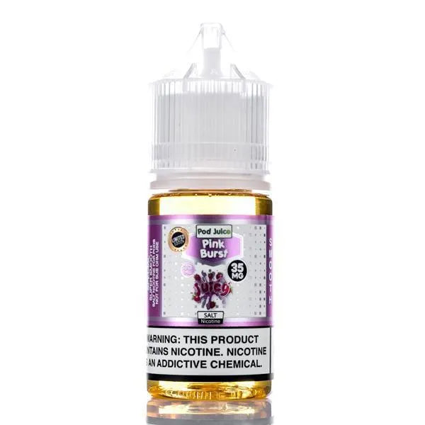 Pod Juice Juicy Salt - Pink Burst - 30ml | Salt Nic Vape Juice Pod Juice Juicy Salt - Pink Burst - 30ml | Salt Nic Vape Juice