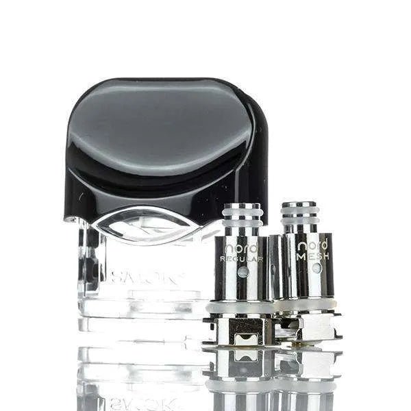 SMOK Replacement Pod Pack of 2 - 0.6 ohm Mesh, 1.4 ohm Regular, and Refillable Pod SMOK Nord Replacement Cartridge